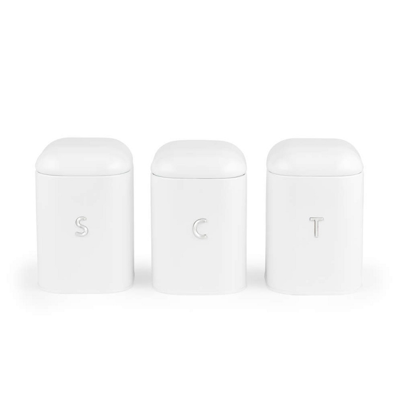 Salter Boston T/C/S Canister Set White - Image 7