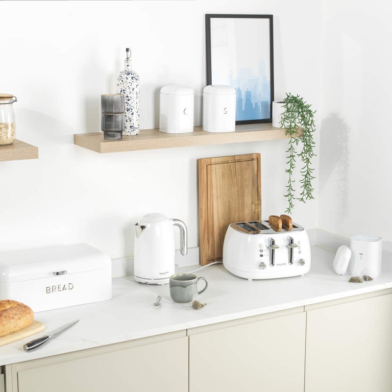 Salter Boston Bread Bin White - Image 5