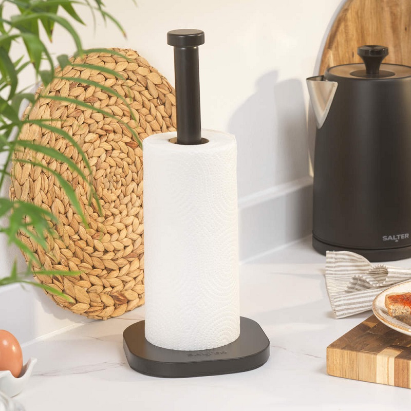 Salter Kuro Kitchen Roll Holder Black
