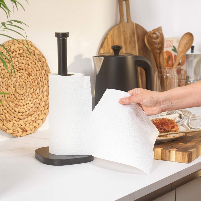 Salter Kuro Kitchen Roll Holder Black - Image 2