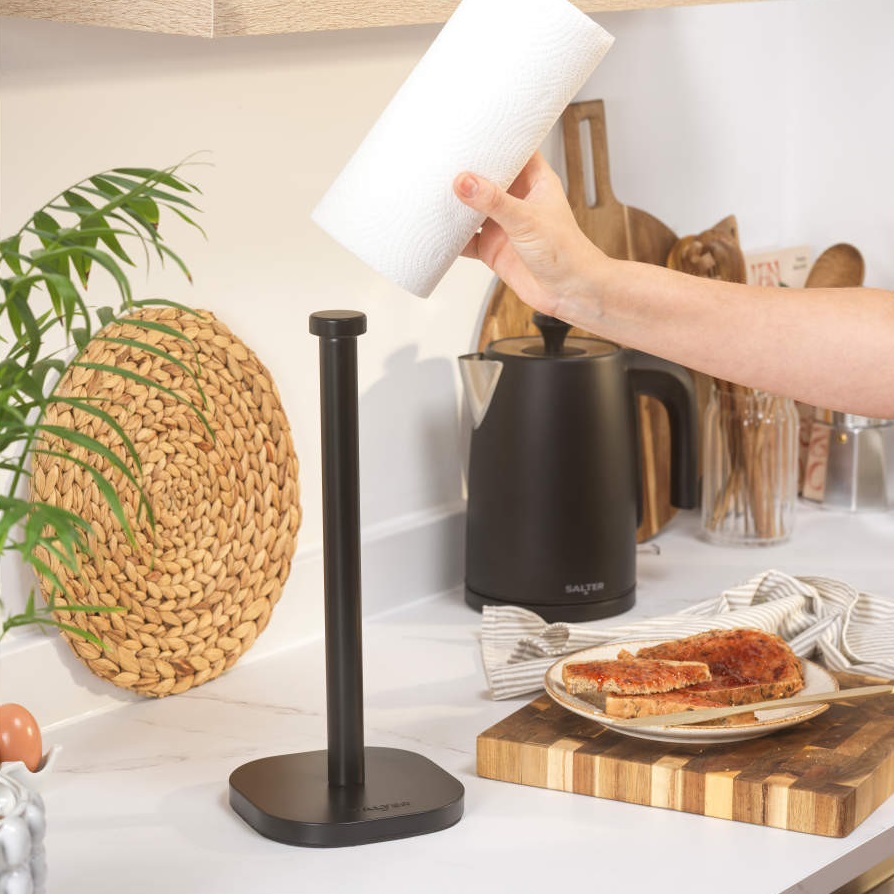 Salter Kuro Kitchen Roll Holder Black - Image 3