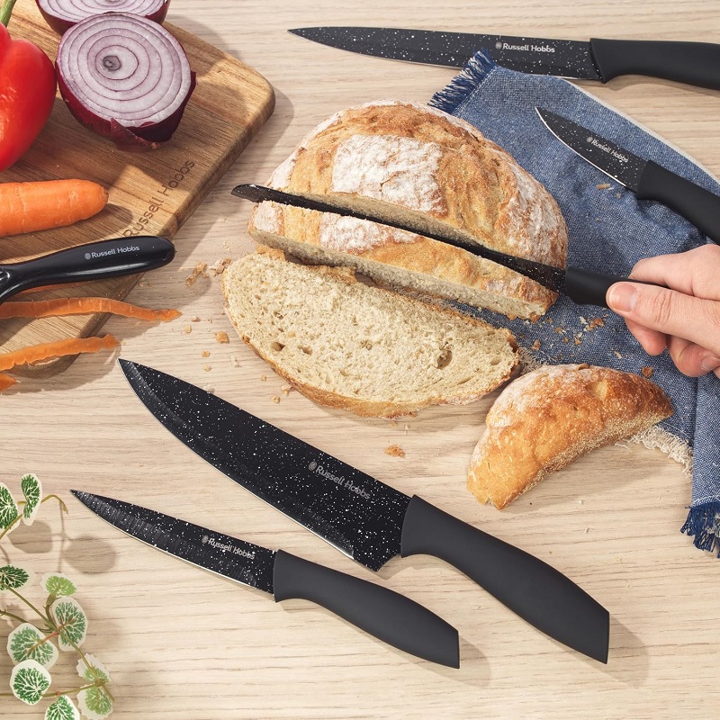 Russel Hobbs Black Marble 6 Pcs Knife & Peeler Set - Image 4