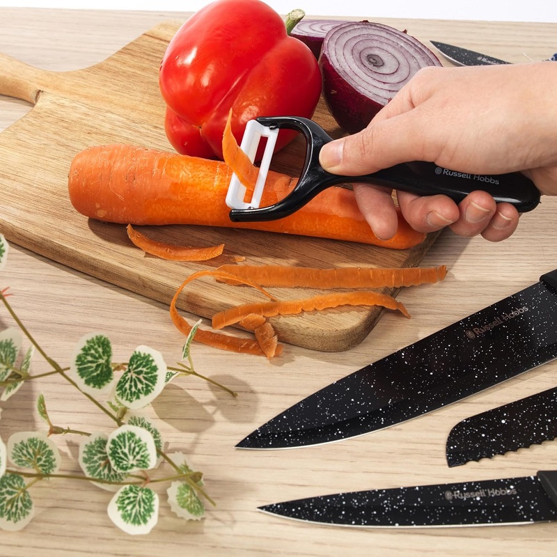 Russel Hobbs Black Marble 6 Pcs Knife & Peeler Set - Image 5