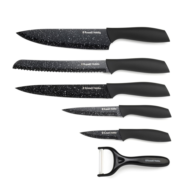 Russel Hobbs Black Marble 6 Pcs Knife & Peeler Set - Image 6