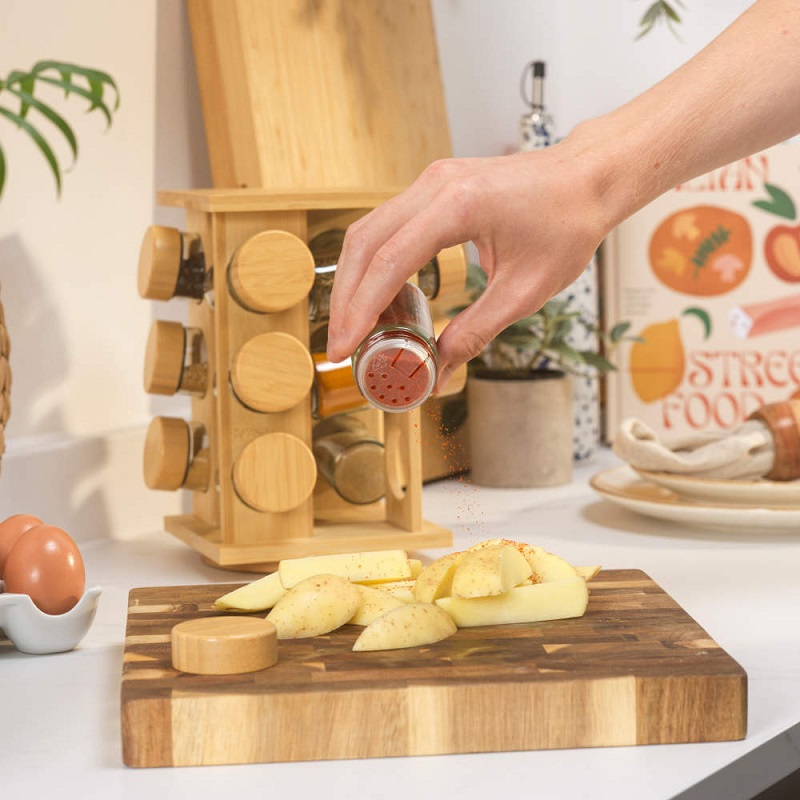 Salter Bamboo 12 Jar Spice Rack - Image 3