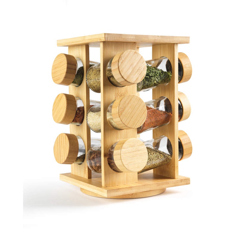 Salter Bamboo 12 Jar Spice Rack - Image 5