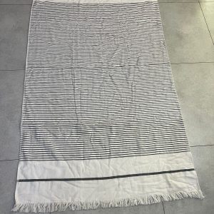 Luna Beach Towel 100x180cm Black/White 450g/m2