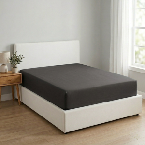 Luna Super King Fitted Sheet Charcoal
