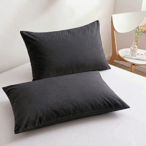 Luna Pillow Case Pair 50x76cm Charcoal