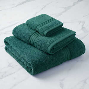 Luna Comfort 100% Cotton Towel 70x140cm DGreen500g