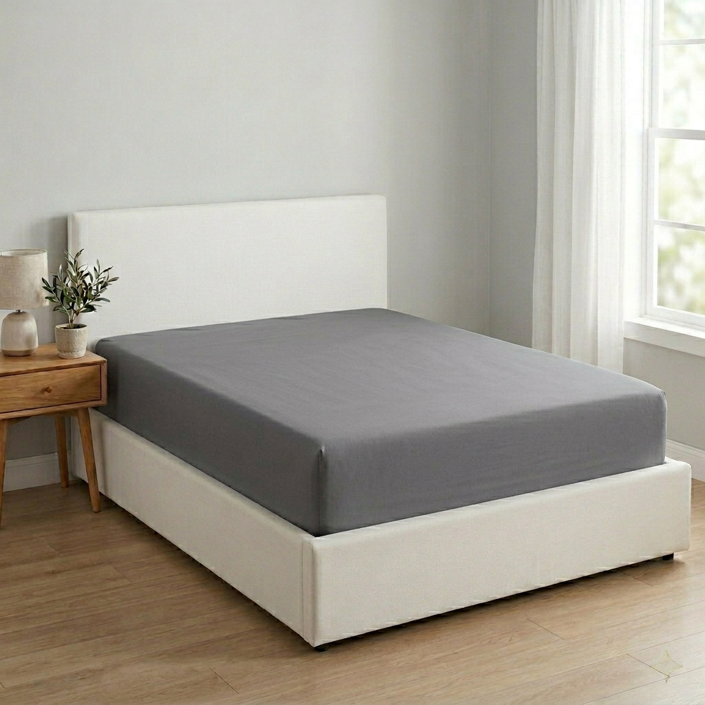 Luna King Fitted Sheet Grey