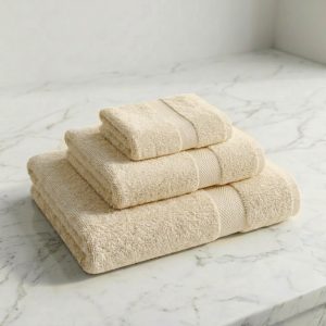 Luna Classic 100% Cotton Towel 70x130cm Ivory 425g