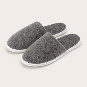 Luna 100% Cotton Terry Slipper Charcoal 400g/m2