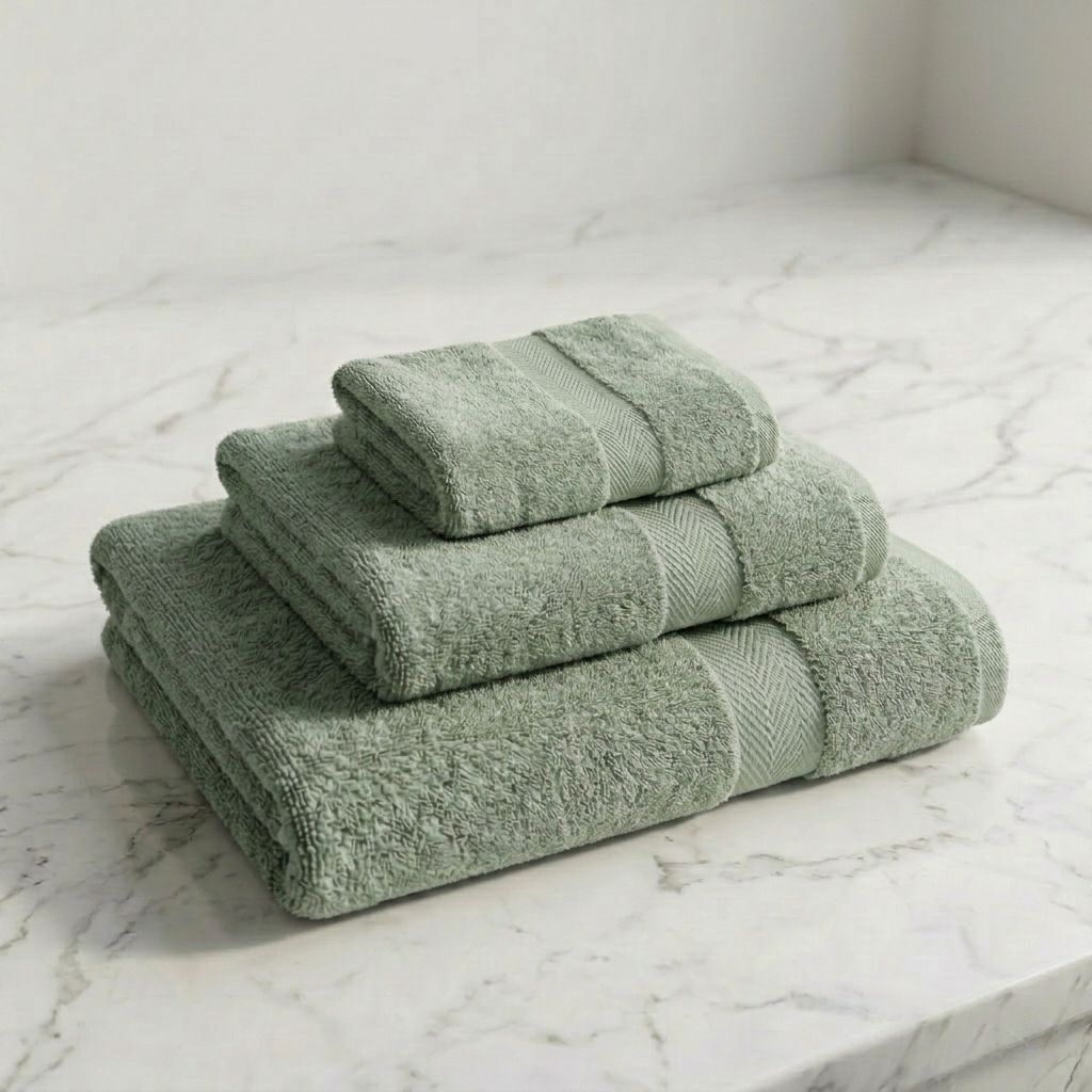 Luna Classic 100% Cotton Towel 70x130cm LGreen425g - Image 2