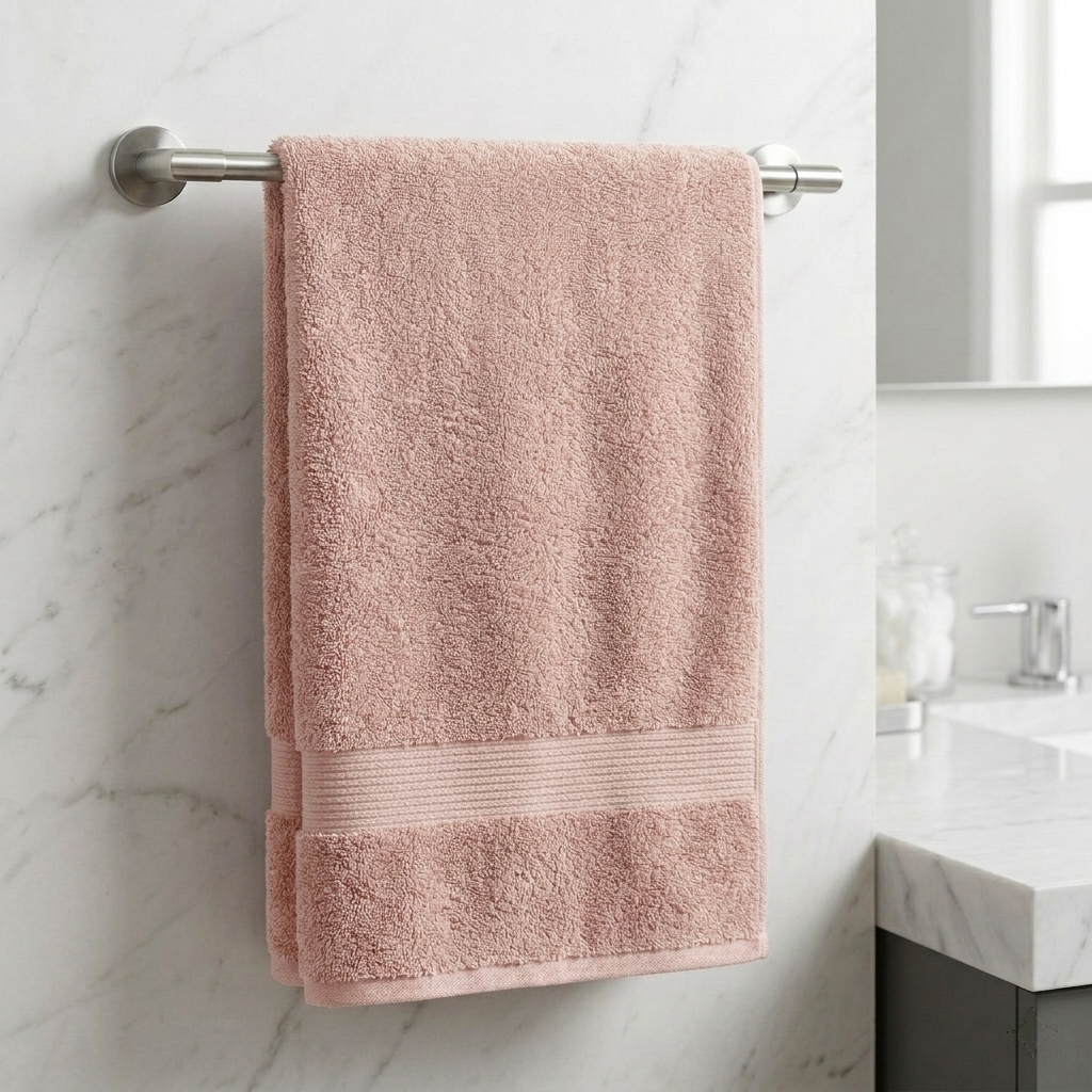 Luna 100% Egyptian Cotton Towel 50x100cm Pink 600g - Image 2