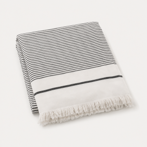 Luna Beach Towel 100x180cm Black/White 450g/m2