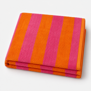 Luna Beach Towel 90x180cm Pink/Orange 450g/m2