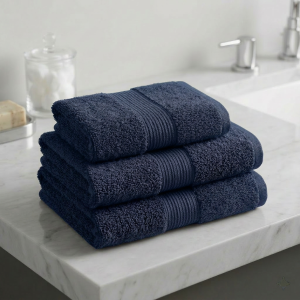 Luna 100% Egyptian Cotton Towel 50x100cm Navy 600g