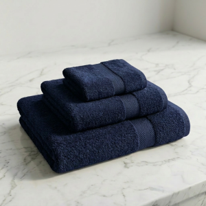 Luna Classic 100% Cotton Towel 70x130cm Navy 425g