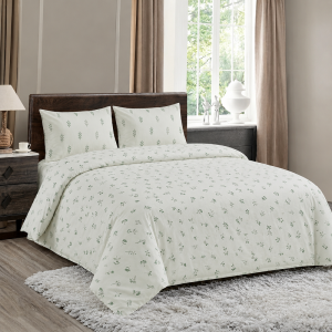 Luna Double Printed Duvet Set Botanical Leaves