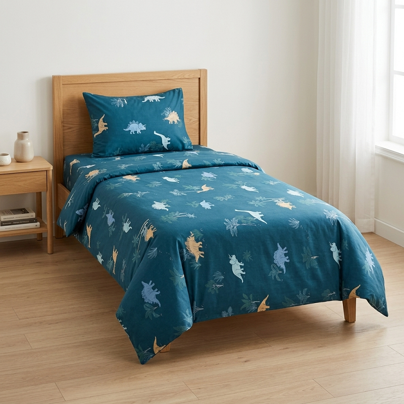 Luna Single Printed Duvet Set Kids Dinosaur