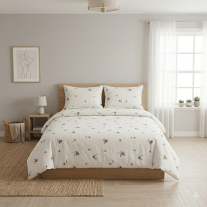 Luna King Printed Duvet Set Botanical Flower