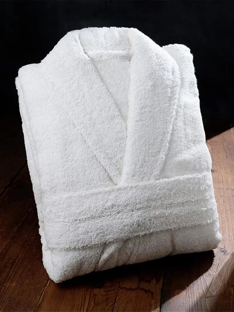Luna 100% Cotton Shawl Collar Bathrobe 475gsm