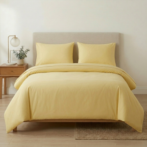 Luna Super King Duvet Set Vanilla