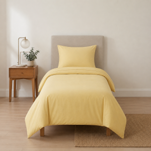 Luna Single Duvet Set Vanilla