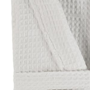 Luna 100% Cotton Waffle Bathrobe White 250gsm