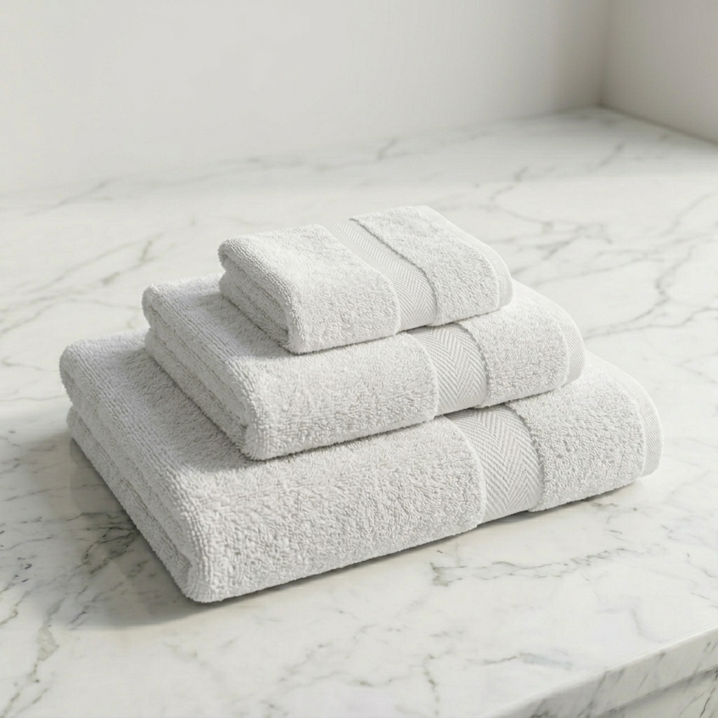 Luna Classic 100% Cotton Towel 70x130cm White 425g - Image 2