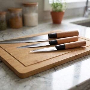 Knife Set 4 Pcs with Cutting Board