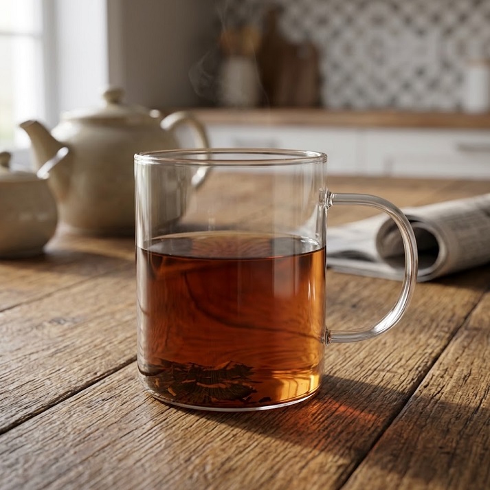 Glass Mug with Handle 400ml 3 Pcs