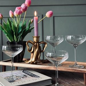 Cocktail Saucer Glass 300ml 4 Pcs