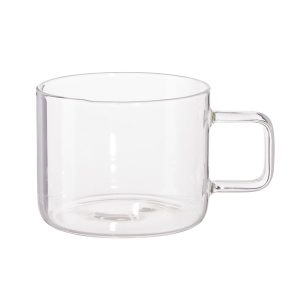 Glass Tea Mug with Handle 375ml