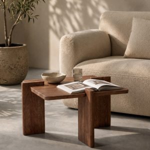 Side Table Mango Wood 55x59x35cm