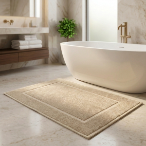 Luna Cotton Bath Mat 50x70cm Ivory