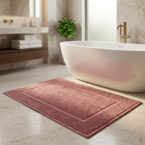 Luna Cotton Bath Mat 50x70cm Pink