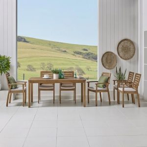 Southbank Dining Table 180x90cm Incl 6 Chairs