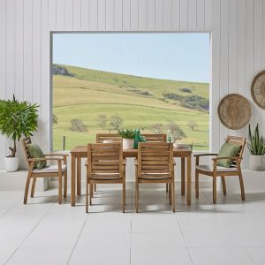 Southbank Dining Table 180x90cm Incl 6 Chairs