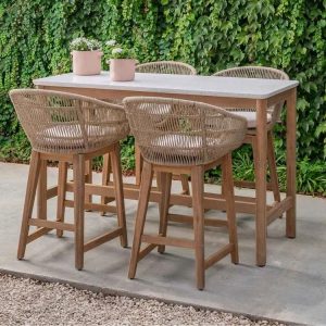 Talara Rect Bar Table 140cm with Cement Top