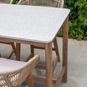 Talara Rect Bar Table 140cm with Cement Top