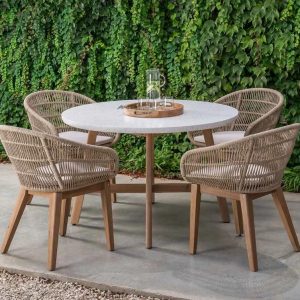 Talara Round Table 120cm with Cement Top