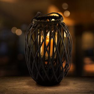 Willow Lantern Black 23x30cm