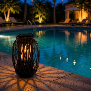 Willow Lantern Black 23x30cm