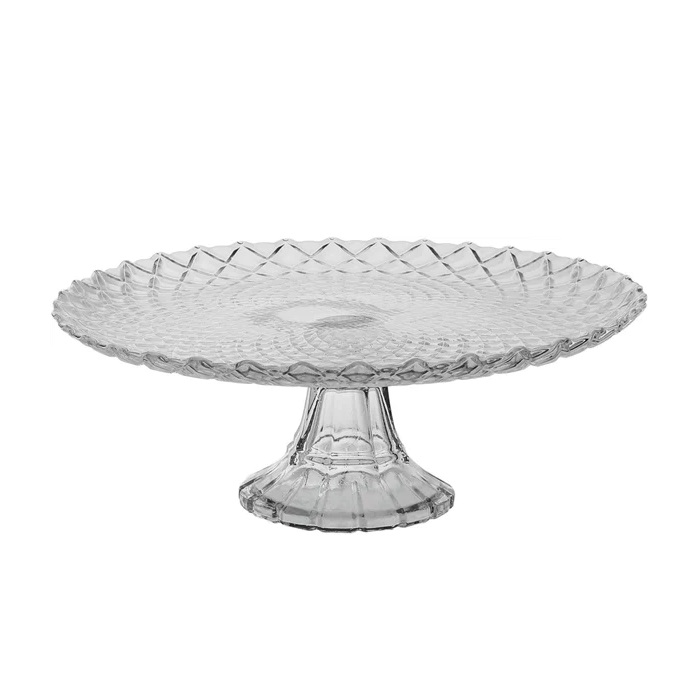 Glass Footed Serving Plate 28cm - Image 4