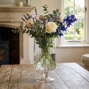 Footed Glass Vase 18x35cm