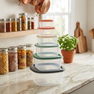 Storage Box with Lid Set 6 Pcs