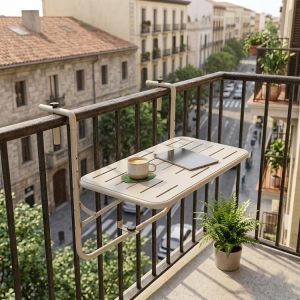 Balcony Hanging Table 60x43x70cm Beige