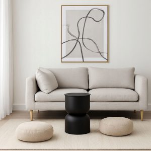 Side Table 31x46cm Black